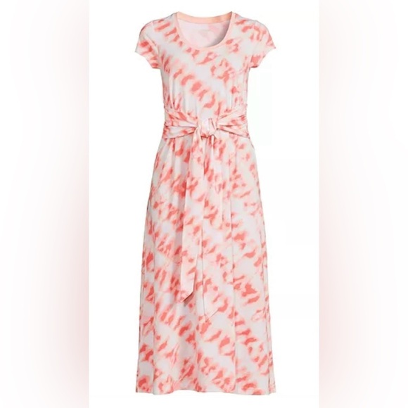 Lands' End Dresses & Skirts - Land’s End Light Weight Cotton Modal Convertible Tie Waist Midi Dress NEW